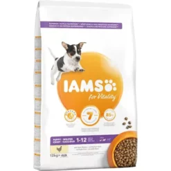 12 Kg Iams Welpenfutter Puppy & Junior Small Medium
