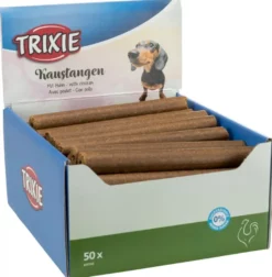 Neue Produkte -Megapetshop Verkaufsladen 50 stk Tyggepinde med kylling a 65 g pr stk p 1