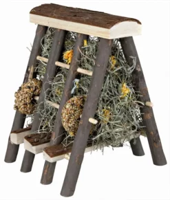 Trixie Heuraufe Mit Heu- Und Körnerringen Für Kleine Nager Und Kaninchen 17 X 20 X 17 Cm