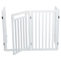 Megapetshop Verkaufsladen -Megapetshop Verkaufsladen Barrier with door 60 160 x 81 cm white 4047974393635 p 1