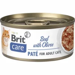 24 X 70 G Brit Katzennassfutter Mit Rindfleischpastete Und Oliven