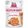 24 X 85 G Brit Katzennassfutter Mit Gesalzenen Lachsfiletstücken In Sauce -Megapetshop Verkaufsladen Brit Care Cat Fillets in Gravy with Savory Salmon 85g 8595602540525 p