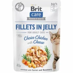 24 X 85 G Brit Katzennassfutter Mit Huhn Und Käse In Gelée - Getreidefrei -Megapetshop Verkaufsladen Brit Care Cat Fillets in Jelly Choice Chicken with Cheese 85 8595602540563 p 1
