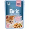 24 Stück X 85 G Brit Kitten Nassfutter Mit Hühnerfiletstücken In Sauce -Megapetshop Verkaufsladen Brit Premium Cat Delic Fillets Gravy w Chicken f Kitten 85g 8595602518579 p