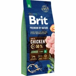 15 Kg Brit Premium By Nature Junior Welpenfutter Für Extra Große Hunderassen Ab 26 Kg