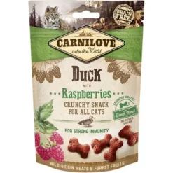 10 X 50g Carnilove Katzensnack Mit Ente Und Himbeeren - Getreidefrei