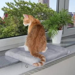 Trixie Liegeregal Bett Für Fensterbänke 51 X 36 Cm - Hellgrau -Megapetshop Verkaufsladen CosyPlace20liggehylde p