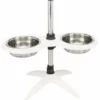Trixie Verstellbare Hundefressnäpfe Auf Standfuß -Megapetshop Verkaufsladen Dog bar justerb melamin rustfri staal 2x1 6 l oe 21cm hvid 4011905250069 p