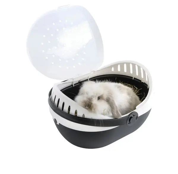Kaninchentransportbox Elmo 36 X 28 X 22 Cm Schwarz-weiß 3 Kaninchentransportbox Elmo 36 X 28 X 22 Cm Schwarz-weiß