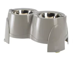 Ergonomischer Hundenapfständer - Grau