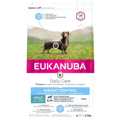 Eukanuba Daily Care Weight Control Hundefutter Adult Small - Medium 3 Eukanuba Daily Care Weight Control Hundefutter Adult Small - Medium
