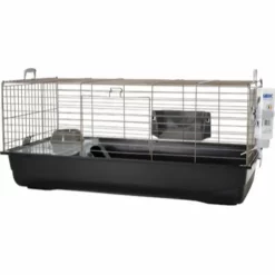 Savic Happy Planet Nero 3 De Luxe Kaninchenkäfig Nagerkäfig - 100 X 50 X 45 Cm - Schwarz