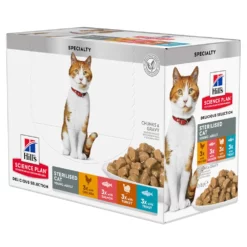 Hills Katzenfutter Für Sterilisierte Katzen Mit Huhn 12 Stück A 85 Gr - Von 1-6 Jahren -Megapetshop Verkaufsladen Hills Kattefoder til steriliserede katte med kylling 12 stk a 85 gr fra 1 6 aar p 1