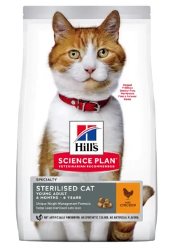 10 Kg Hills Adult Katzenfutter Für Sterilisierte Katzen Mit Huhn - Von 1 - 6 Jahren