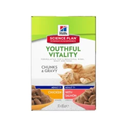 Hills Katzenfutter Ab 7 Jahren In Sauce Mit Huhn Und Lachs 12 X 85 G -Megapetshop Verkaufsladen Hills20kattevC3A5dfoder20fra20720C3A5r20og20op20efter20i20sovs20med20med20Kylling20og20laks201220x208520gr p