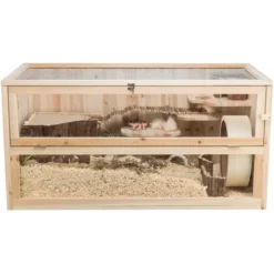 Indoor Nagerkäfig Für Hamster - Frettchen, Mäuse Und Ratten 100 X 50 X 50 Cm -Megapetshop Verkaufsladen Indendors gnaver bur til hamster fritter mus og rottter 4 p