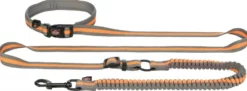 Trixie Jogging-Hundeleine 133 Bis 180 Cm - 20 Mm Grau Und Orange -Megapetshop Verkaufsladen Jogging hundeline 133 til 180 cm 20 mm graa og orange p 1