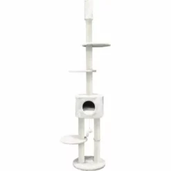 Pet Rebels Kratzbaum Anna - 50 X 50 X 240 – 265 Cm - Für Eine Oder Mehrere Katzen - Creme