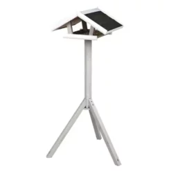 Trixie Natura Vogelfutterhaus Mit Ständer - 46 X 22 X 44 Cm - 1,15 M - Schwarz - Weiß