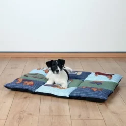 Trixie Hunde- Und Katzendecke 80 X 55 Cm Blau Und Grün -Megapetshop Verkaufsladen Patchwork20tC3A6ppe p