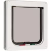 Petmate 4-fach Verschließbare Katzenklappe Nr. 15 - 19,2 X 20,0 Cm -Megapetshop Verkaufsladen Petmate 4 vejs Laasbar kattelem Hvid 035368003097 p