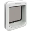 Petmate 4-Wege-Katzentür Nr. 6 - 19,7 X 24,6 Cm -Megapetshop Verkaufsladen Petmate 4 vejs kattelem med drejeknap Hvid 035368003585 p