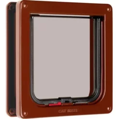 Petmate Abschließbare Katzenklappe Nr. 8 Mit Tunnel Braun 19,2 X 20,0 Cm