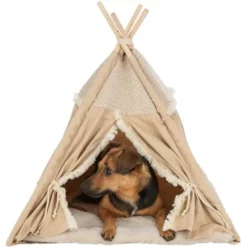 Trixie Boho Tipi Für Katzen 55 X 65 X 55 Cm - Beige -Megapetshop Verkaufsladen Trixie Boho tipi til katte 4 p