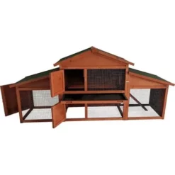 Outdoor-Kaninchenkäfig Oscar 215 X 63 X 100 Cm Natur - Hochwertiges Holz -Megapetshop Verkaufsladen UdendC3B8rs20kaningrC3A6sningsbur20Oscar2021520x206320x2010020cm20natur20 20top20kvalitetstrC3A6201 p