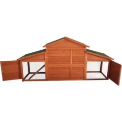 Outdoor-Kaninchenkäfig Oscar 215 X 63 X 100 Cm Natur - Hochwertiges Holz -Megapetshop Verkaufsladen UdendC3B8rs20kaningrC3A6sningsbur20Oscar2021520x206320x2010020cm20natur20 20top20kvalitetstrC3A6203 p