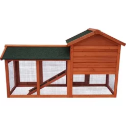 Kaninchenkäfig Für Den Außenbereich William 147 X 53 X 85 Cm - Naturfarben - Hochwertiges Holz -Megapetshop Verkaufsladen Udendoers graesnings kaninbur William 1 p