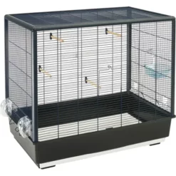 Sittich - Wellensittich - Kanarienvogelkäfig Primo 60 - 80 X 50 X 70 Cm - Schwarz