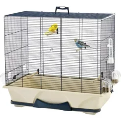 Wellensittich Käfig - Kanarienvogelkäfig - Primo 50 - Navy 65 X 38 X 56,5 Cm